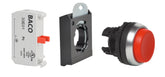 PROJECTED PUSHBUTTON RED 22mm BACO